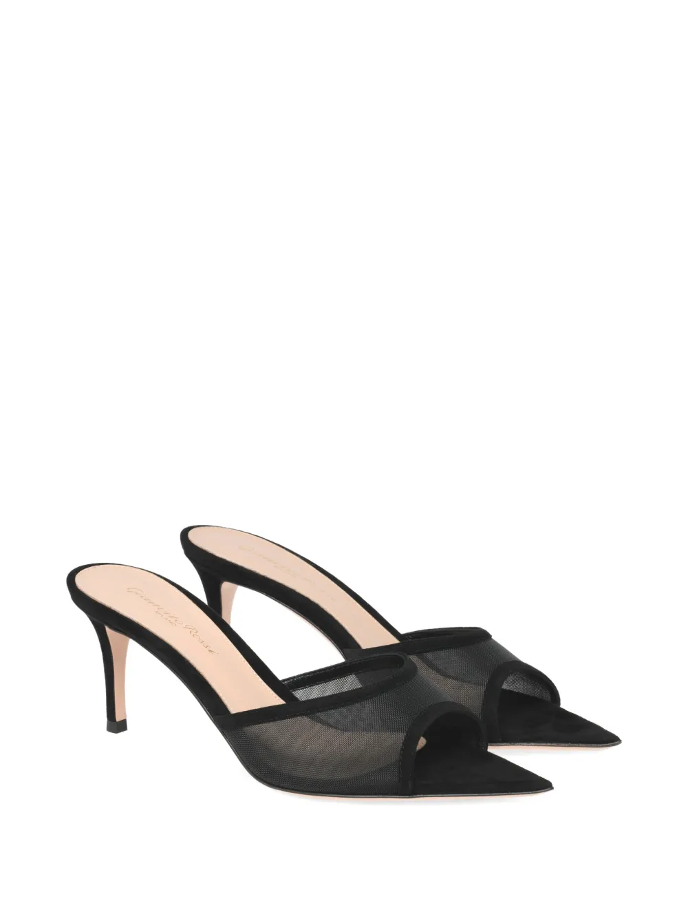 Gianvito Rossi 70mm Dorotea Pointed-toe Heeled Mules In Black