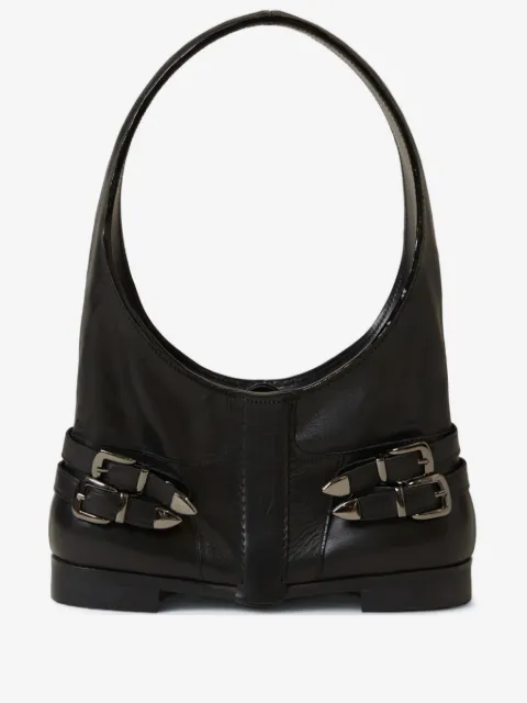 Eden Tan sac à main Bootbag en cuir à détail de boucles