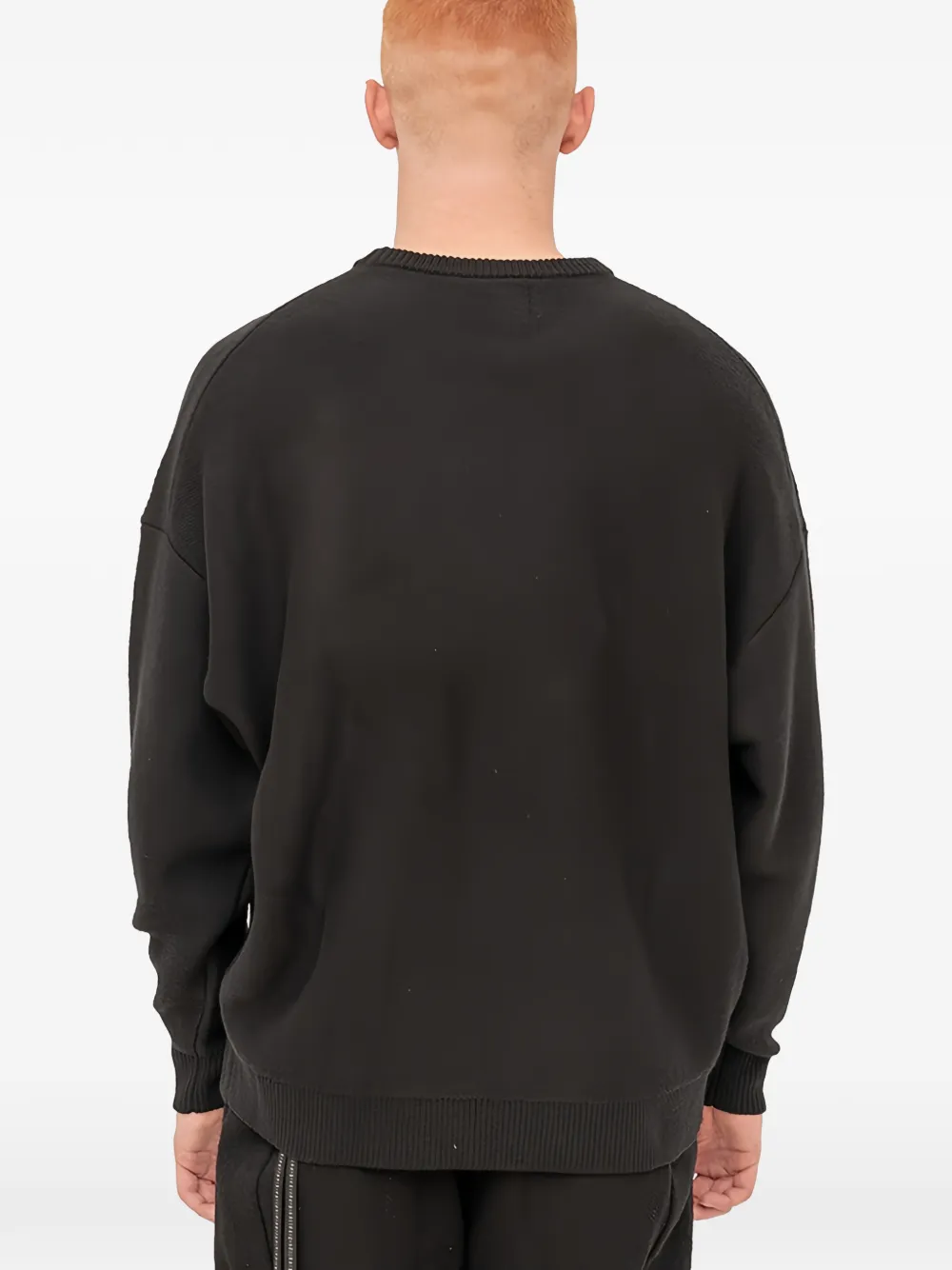 Devoa Cashmere Knit Sweater In Black