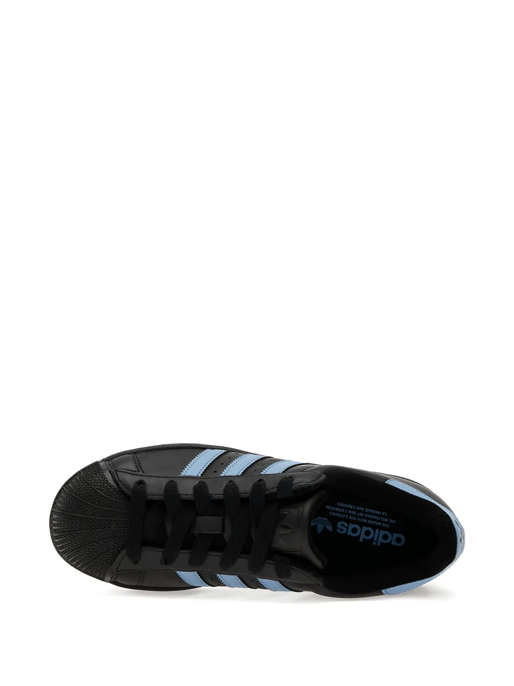 adidas Superstar II leren sneakers Zwart