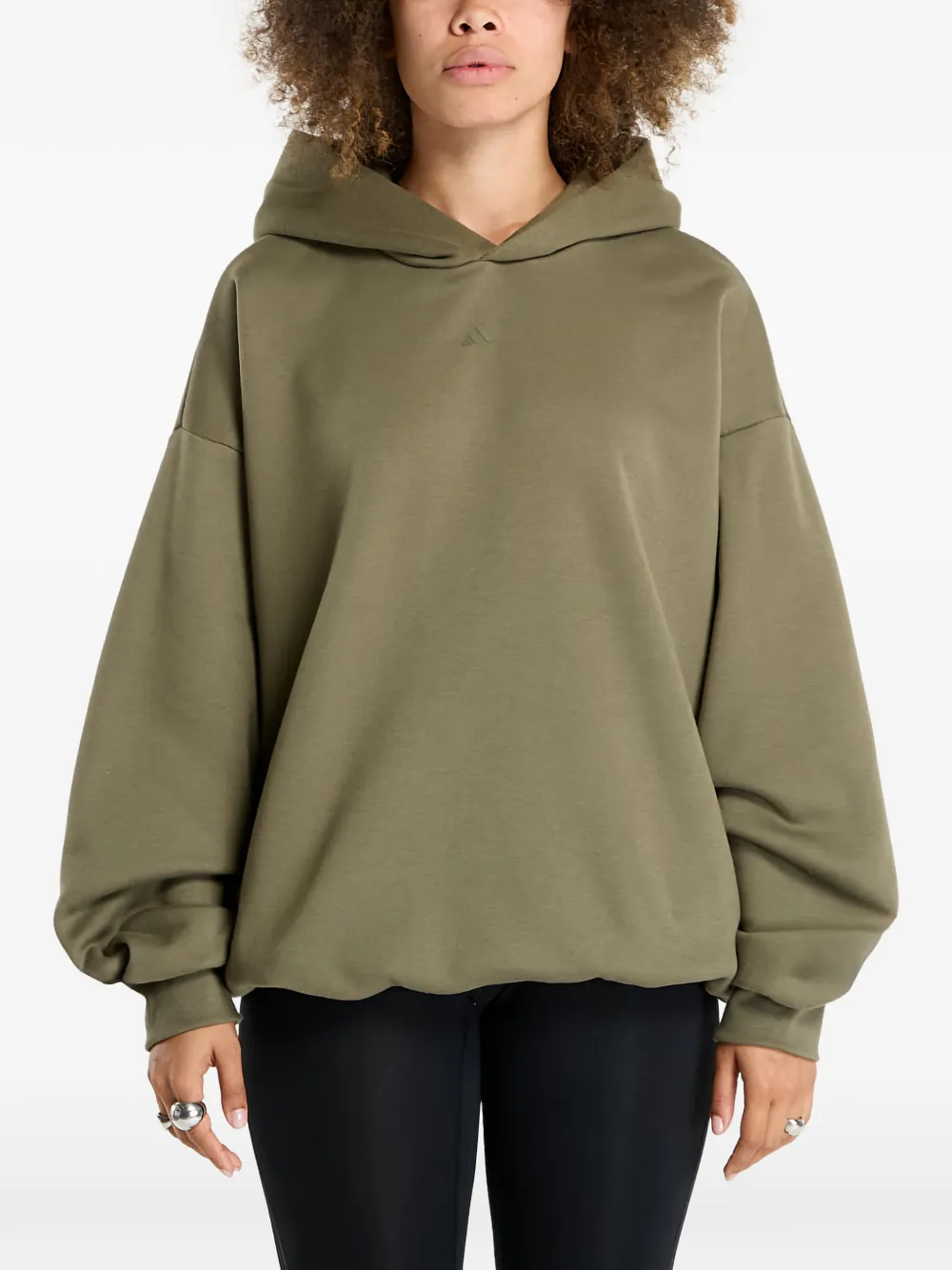 Adidas Originals Basketball-logo Hoodie In Green