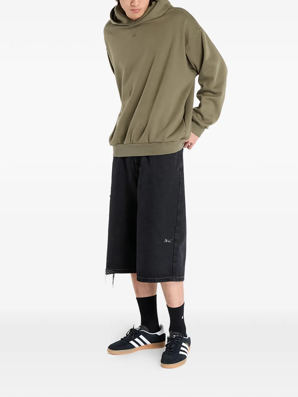 Adidas Originals Basketball-logo Hoodie In Green