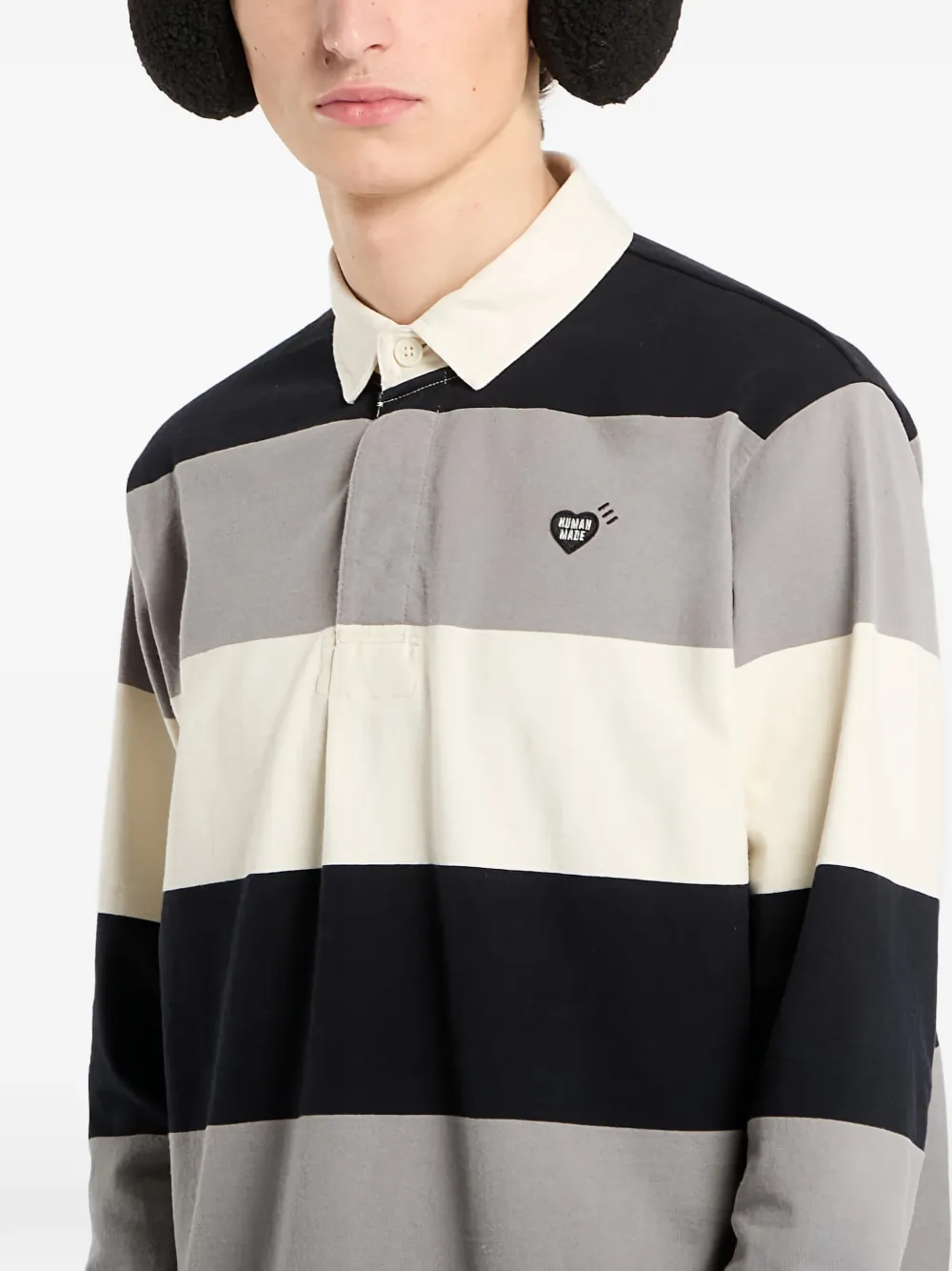 Human Made Logo-embroidered Polo Shirt In Multi