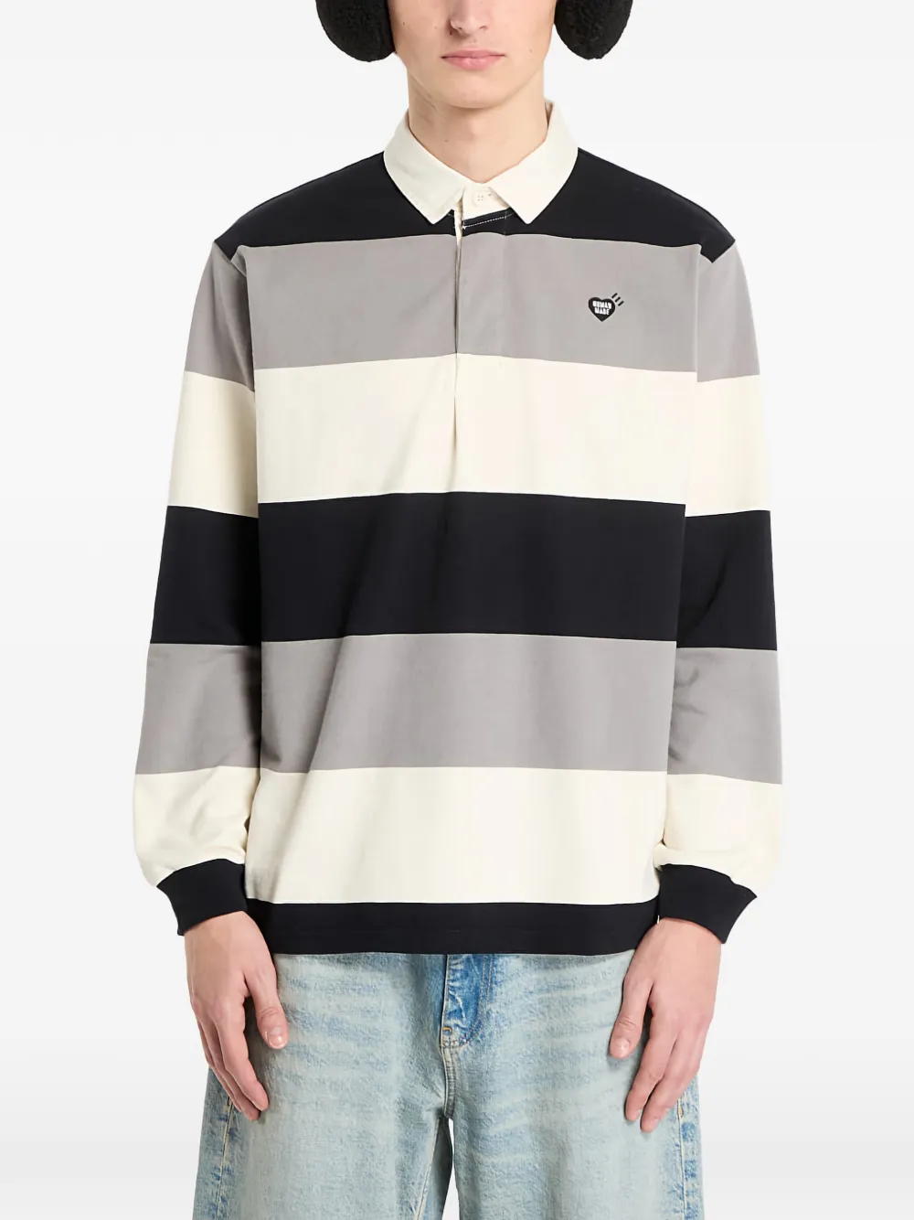 Human Made Logo-embroidered Polo Shirt In Multi