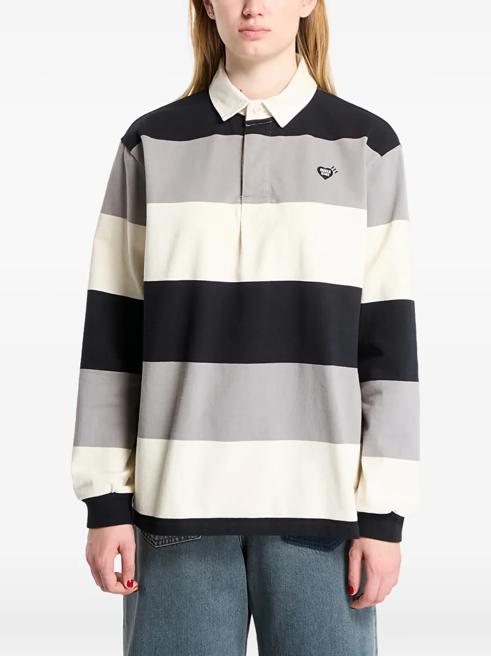 Human Made Logo-embroidered Polo Shirt In Multi