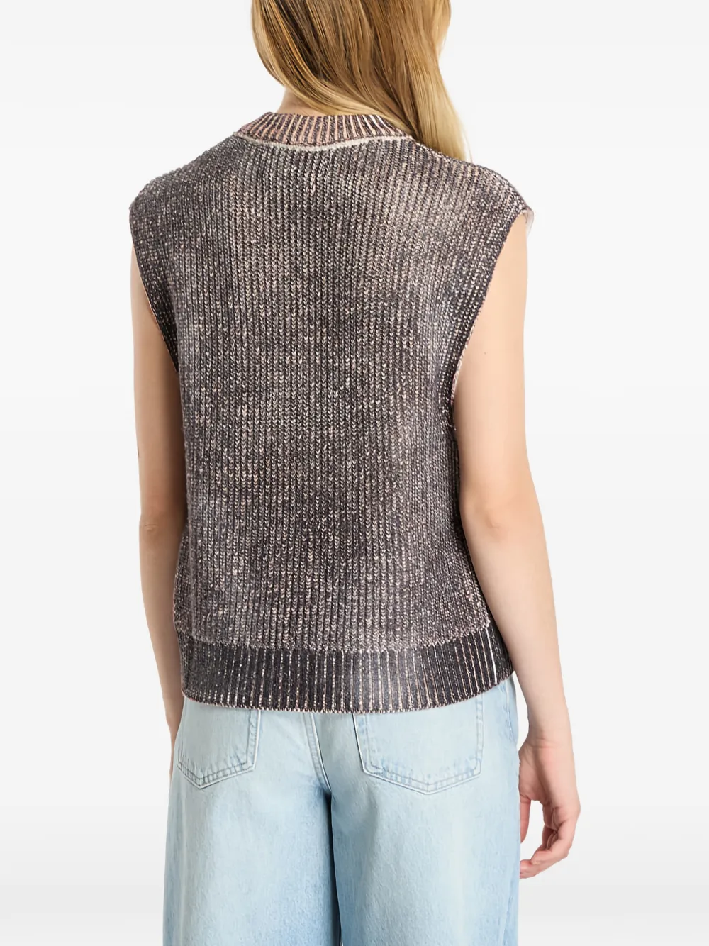 Jordan Sleeveless Sweater In Gray
