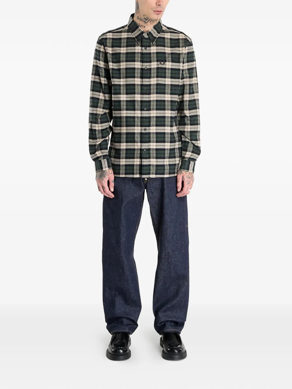 Fred Perry tartan-pattern shirt - Groen