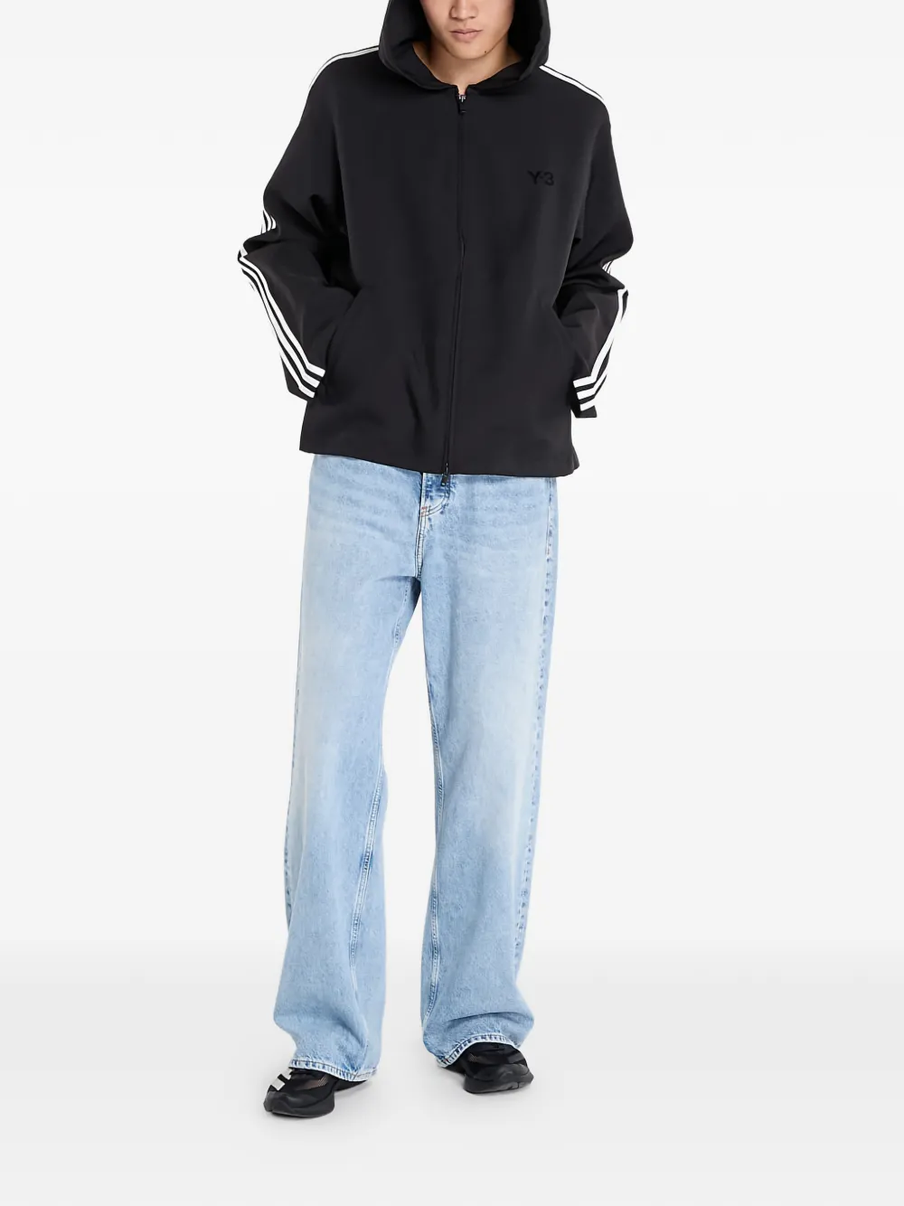 Y-3 stripe-detail hoodie | Hoodies | Image 2