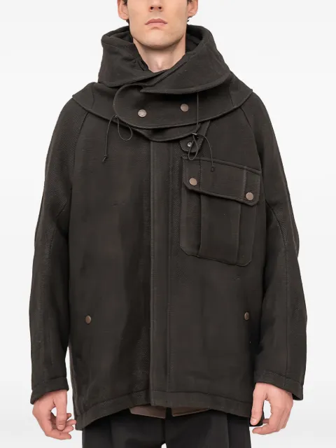 Devoa hooded pocketed parka