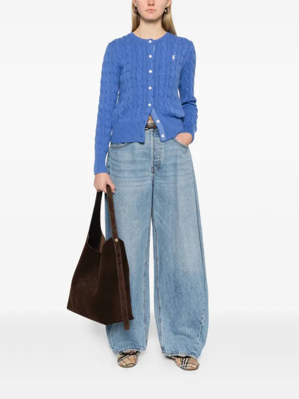 Polo Ralph Lauren Cardigan De Tricô Com Botões | Azul | FARFETCH BR