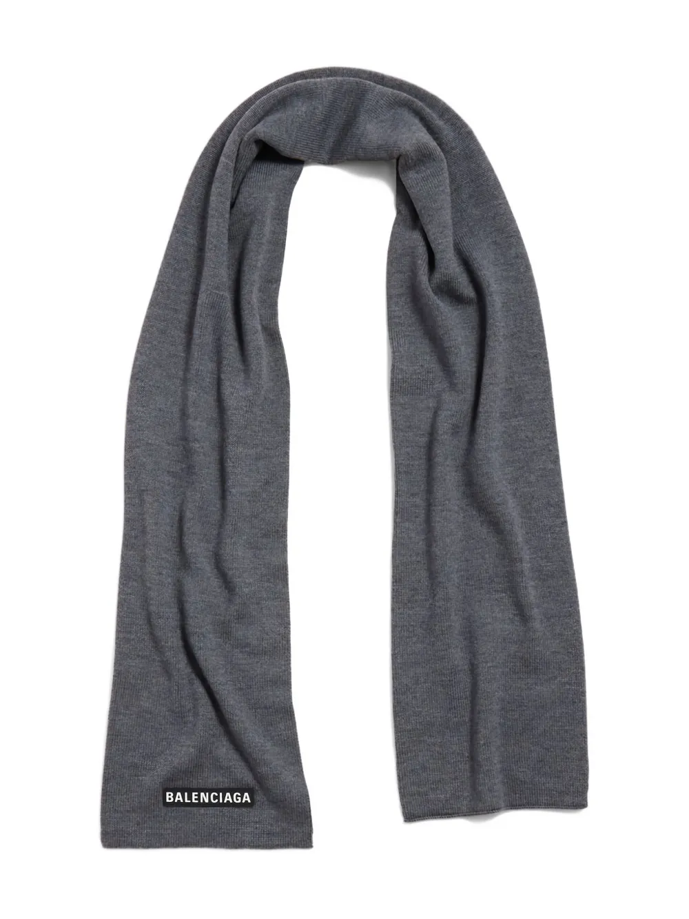  Balenciaga Logo-patch Scarf - Grey 