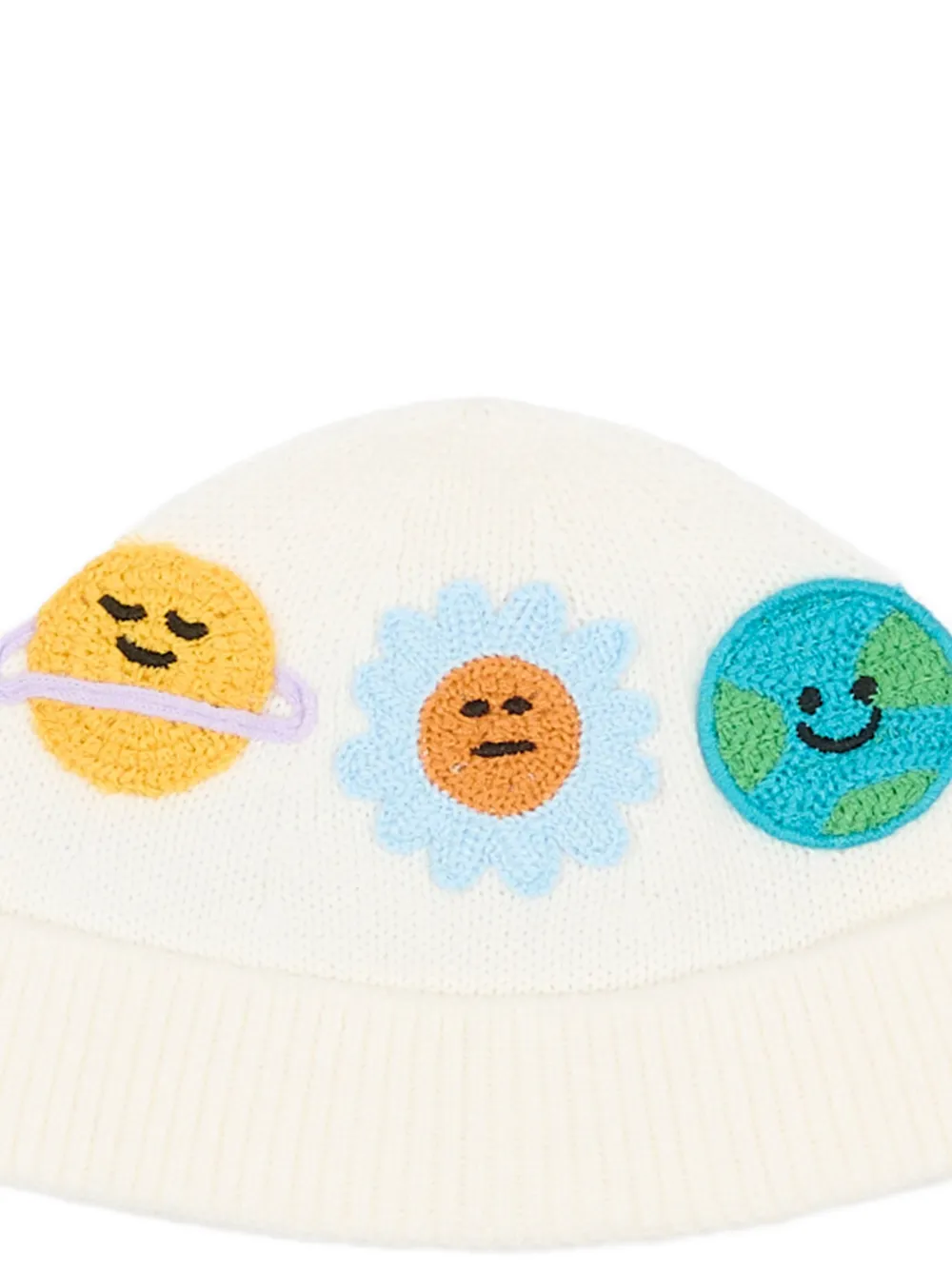Stella Mccartney Patch-detail Beanie Hat In Neutral
