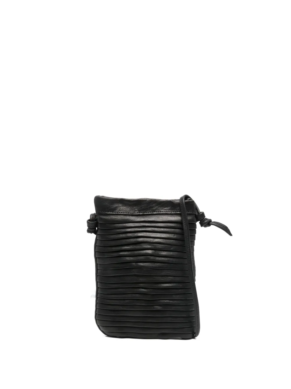 Sommet Pleated Knot Cross Body Bag In Black