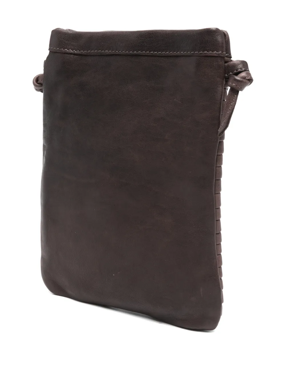 Sommet Pleated Satchel Knot Detail Cross Body Bag In Brown