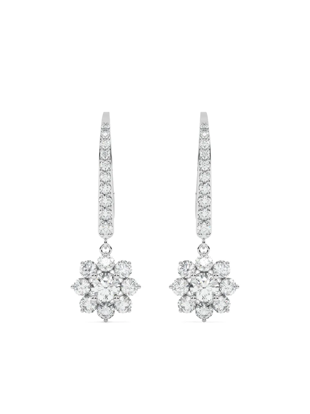 Tilla 14kt White Gold Dangling Earrings In Metallic