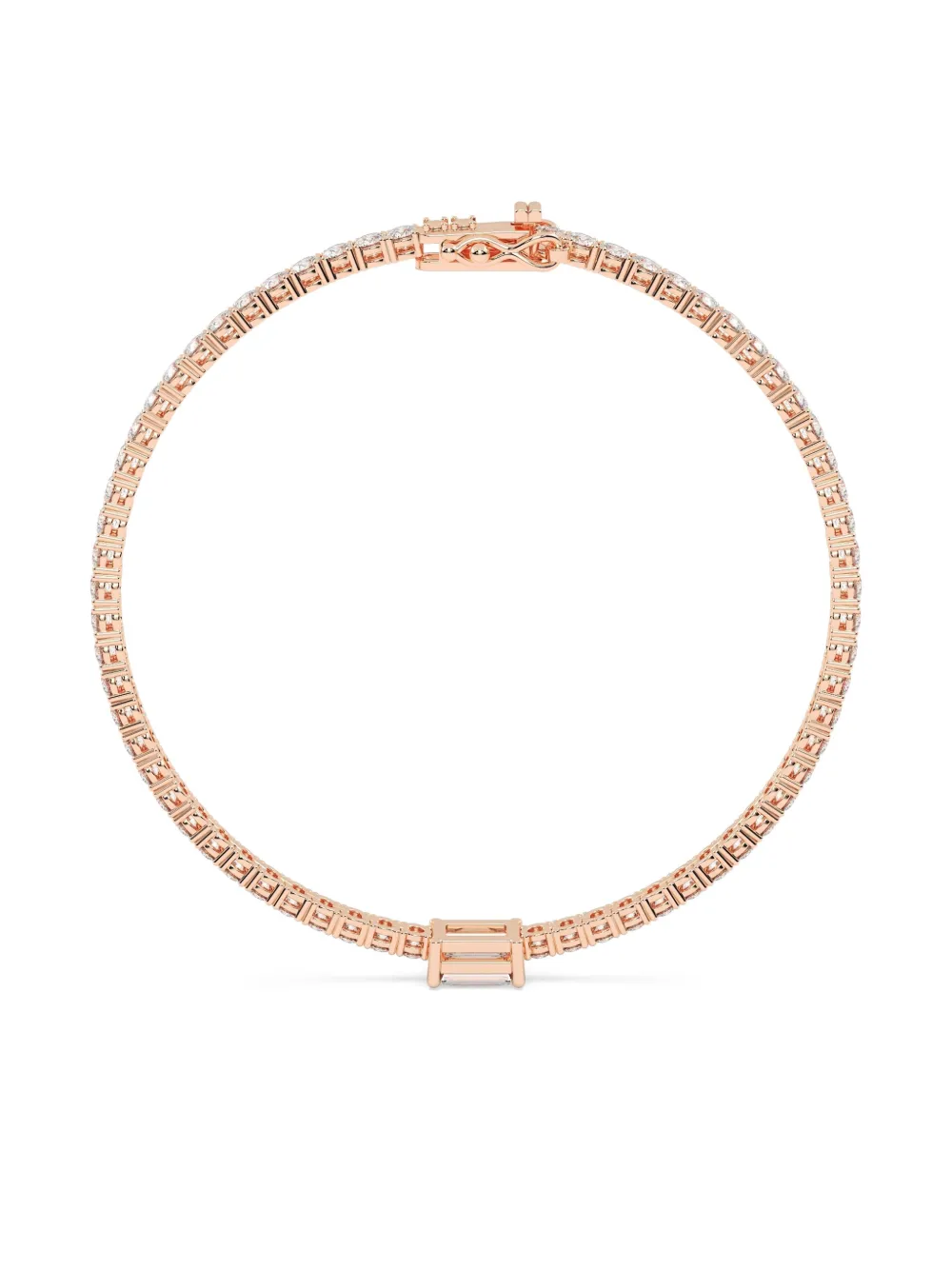 Tilla 14kt Rose Gold Tennis Bracelet In Gold
