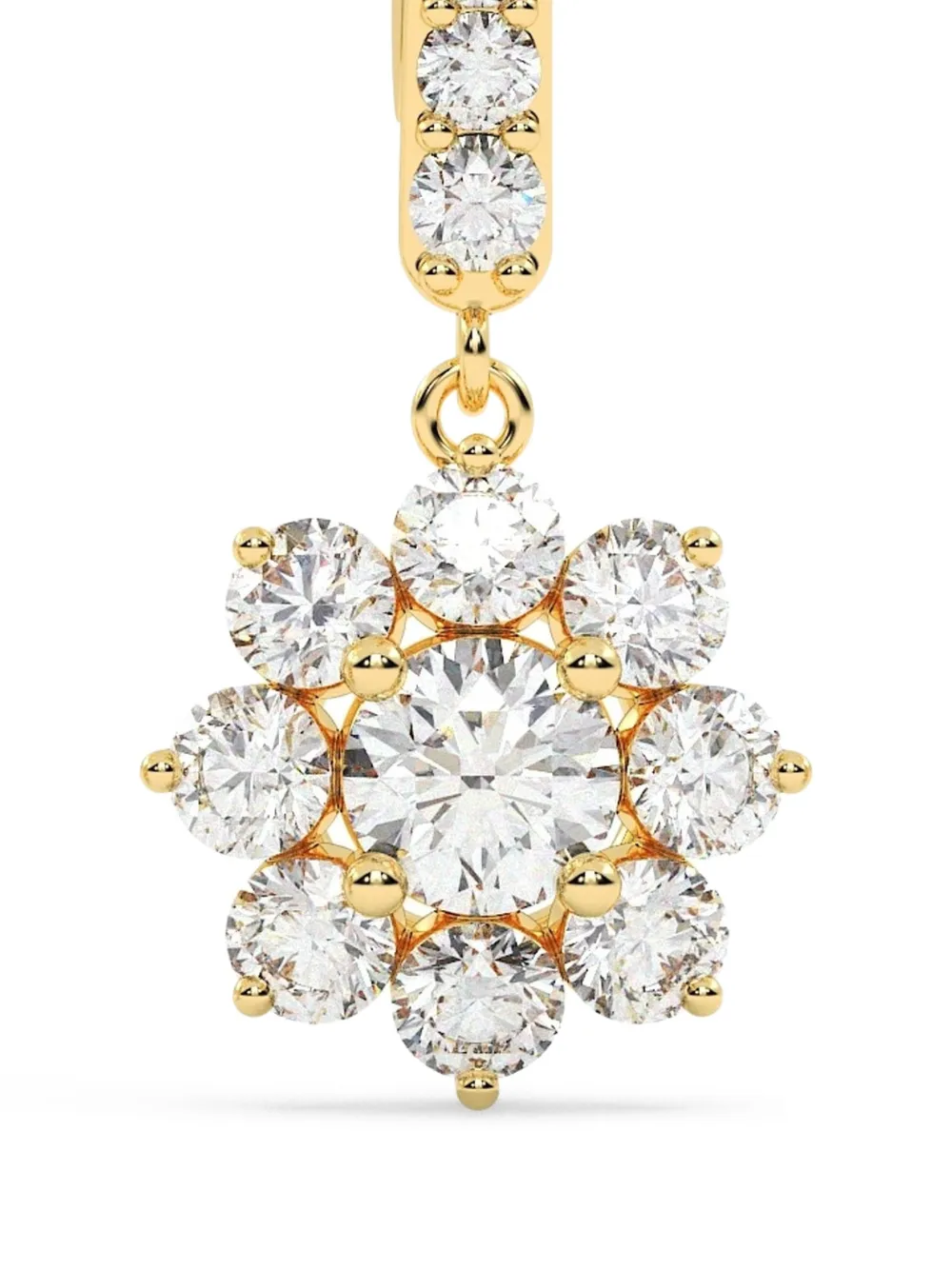 Tilla 14kt Yellow Gold Flower Dangling Earrings In Gold