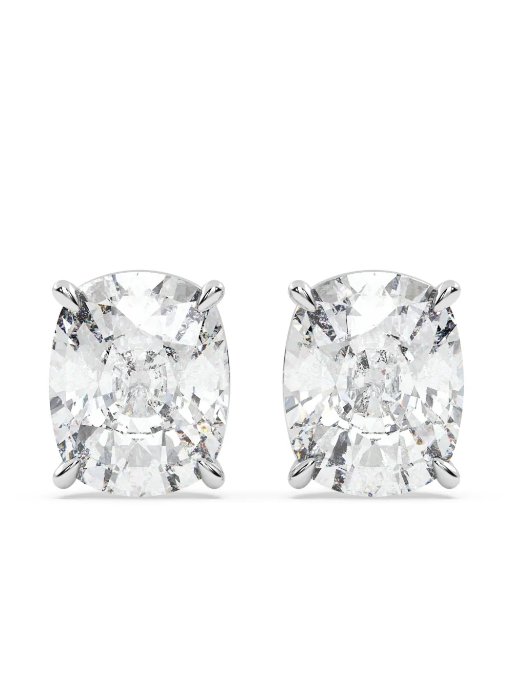 Tilla 14k White Gold Lab Grown Diamond Cluster Earrings In Metallic
