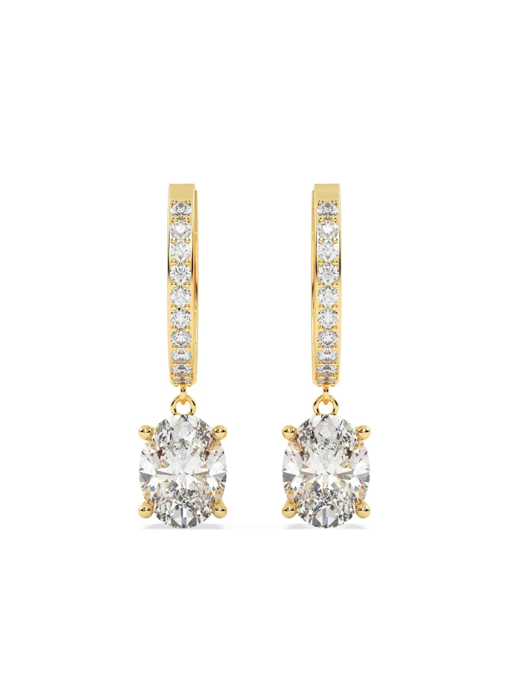 Tilla 14k Yellow Gold Lab Grown Diamond Dangling Earrings In Gold