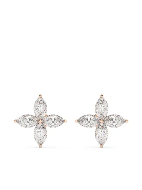 Tilla 14kt lab grown diamond cluster earrings