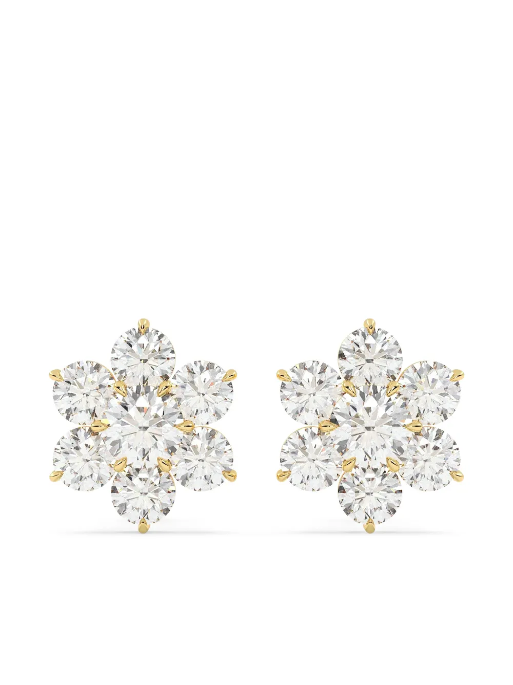 Tilla 14kt Cluster Earrings In White