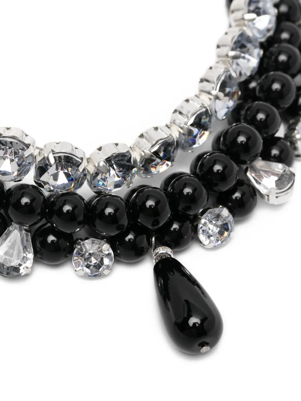 Atu Body Couture Beaded Crystal Necklace In Black