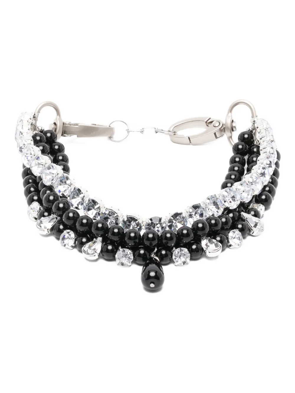 Atu Body Couture Beaded Crystal Necklace In Black