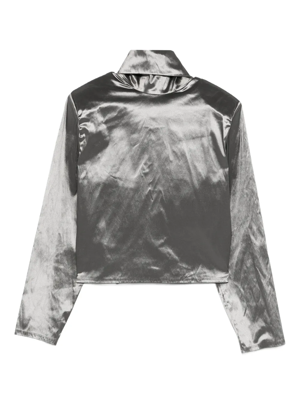 Atu Body Couture Long-sleeve Top In Metallic