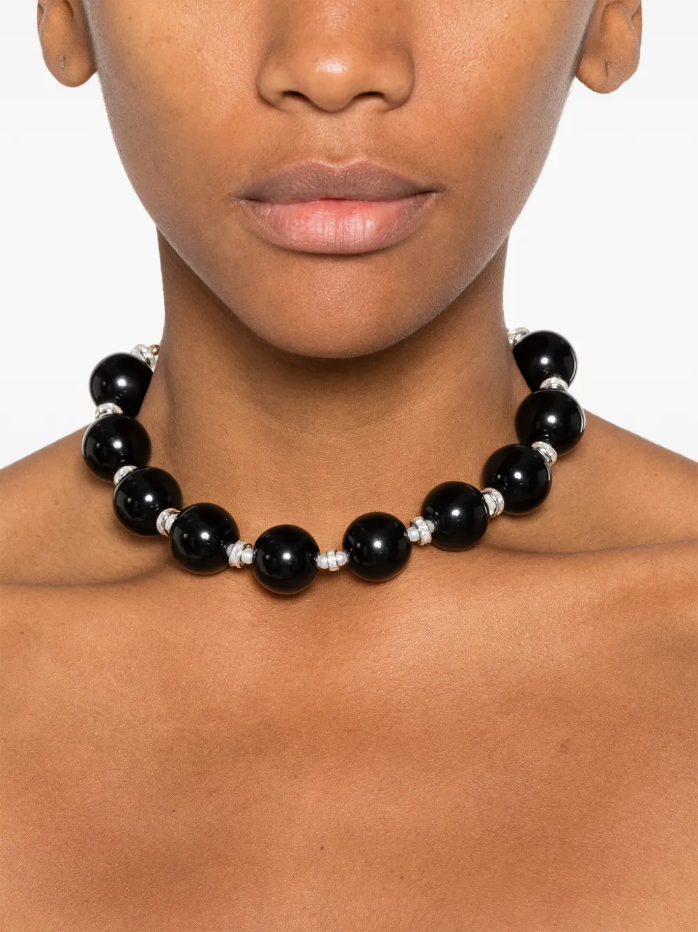 Atu Body Couture Beaded Necklace In Black