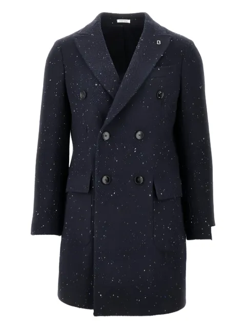 BRERAS MILANO speckled double-breasted coat