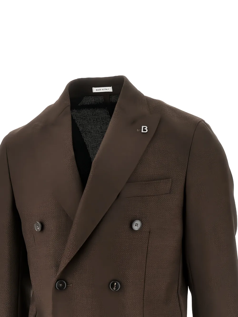 BRERAS MILANO double-breasted pocketed dinner jacket Bruin