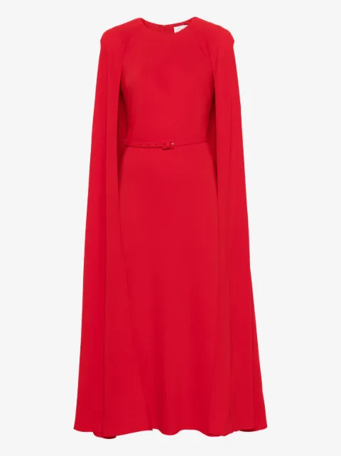 Roland Mouret vestido largo con capa y cinturón