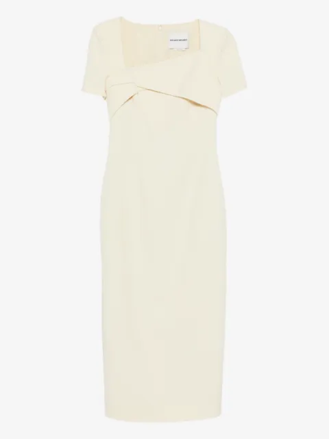 Roland Mouret square-neck twisted maxi dress