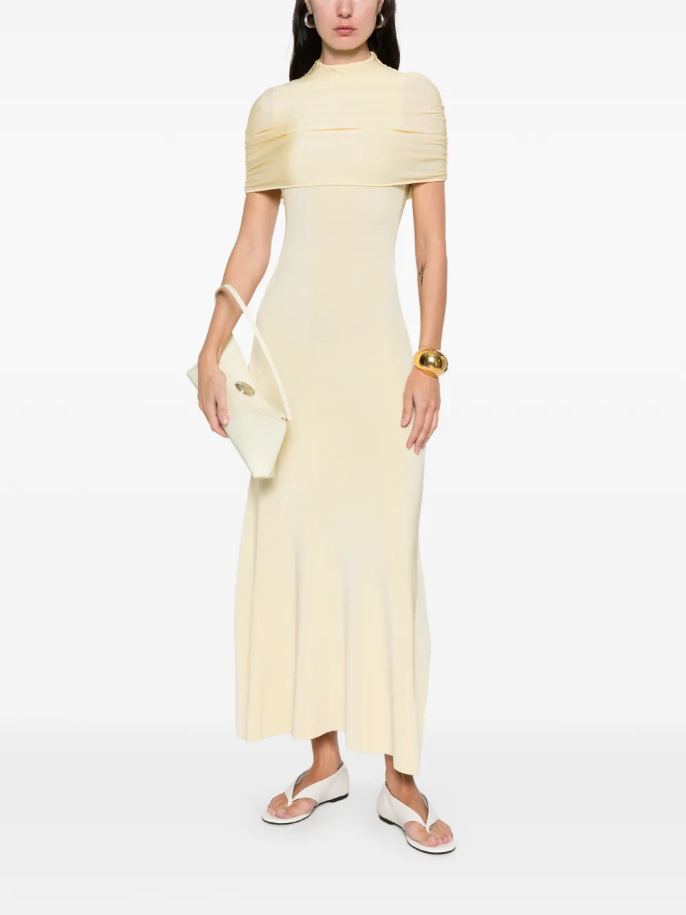 Roland Mouret cutout midi dress - Geel