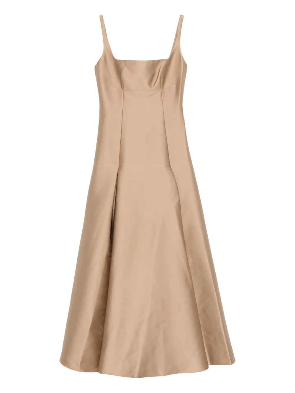 Roland Mouret square-neck pleated maxi dress - Oro