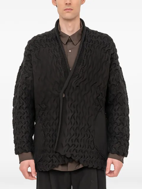 Devoa textured cardigan