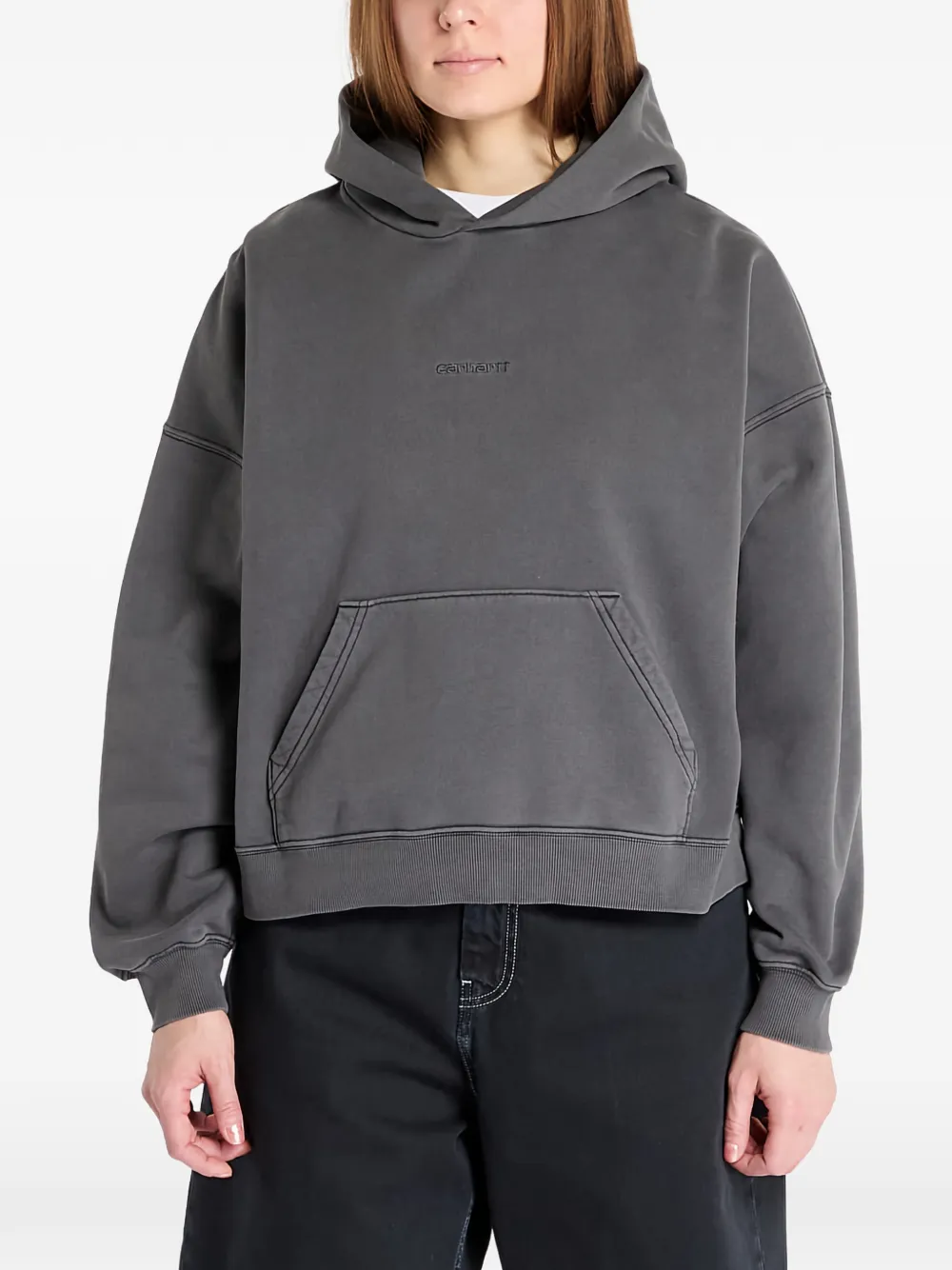 Carhartt Wip W' Hooded Benton Sweat In Gray