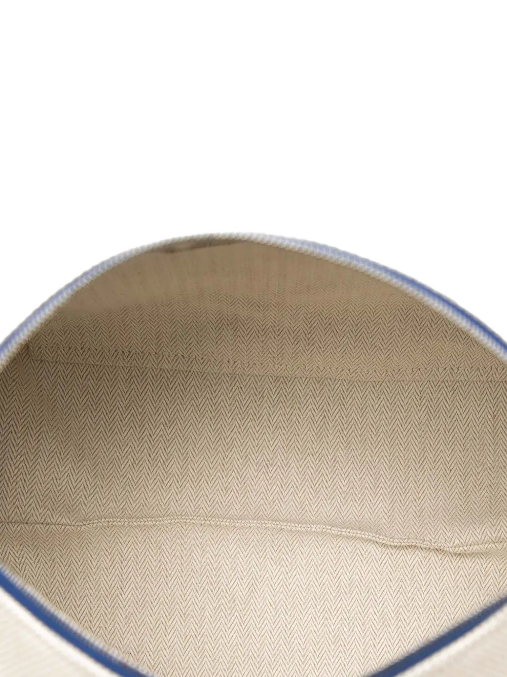 Pre-owned Hermes 2021-2025 Large Canvas Bride A Brac Cabriole Case Vanity Bag In Blue