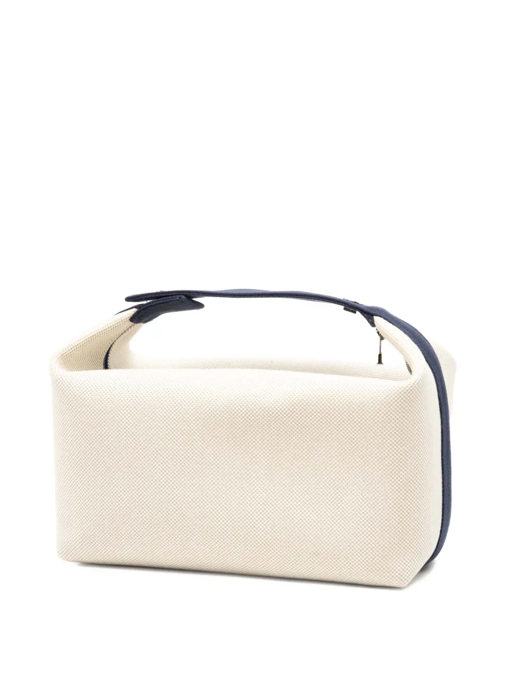 Pre-owned Hermes 2021-2025 Large Canvas Bride A Brac Cabriole Case Vanity Bag In Blue