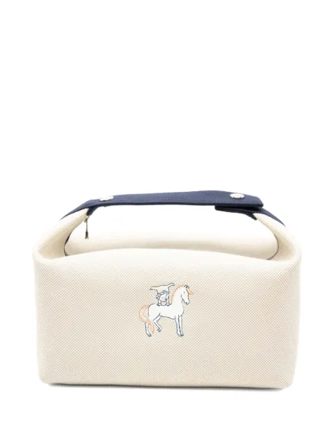 Hermès Pre-Owned bolsa Vanity Bride A Brac Cabriole Case grande de lona 2021-2025