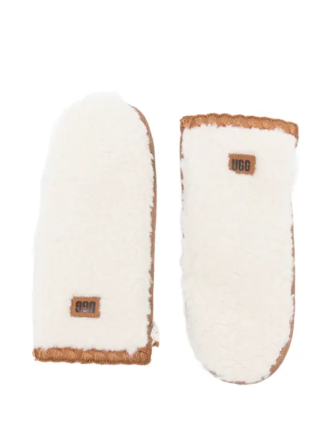 UGG border-detail mittens