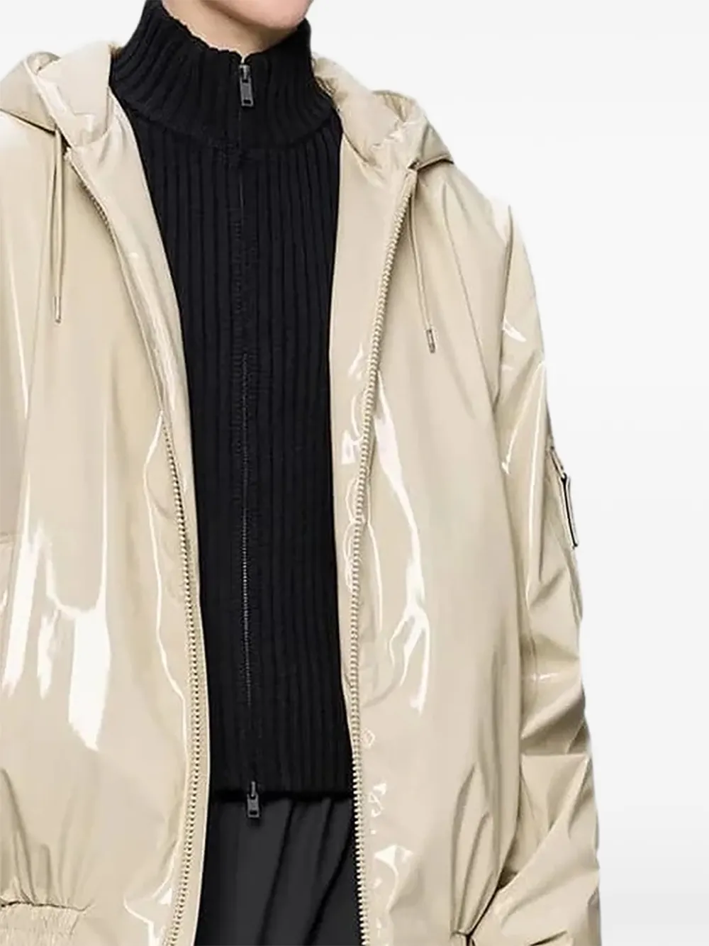 Rains Lohja bomberjack met capuchon Beige