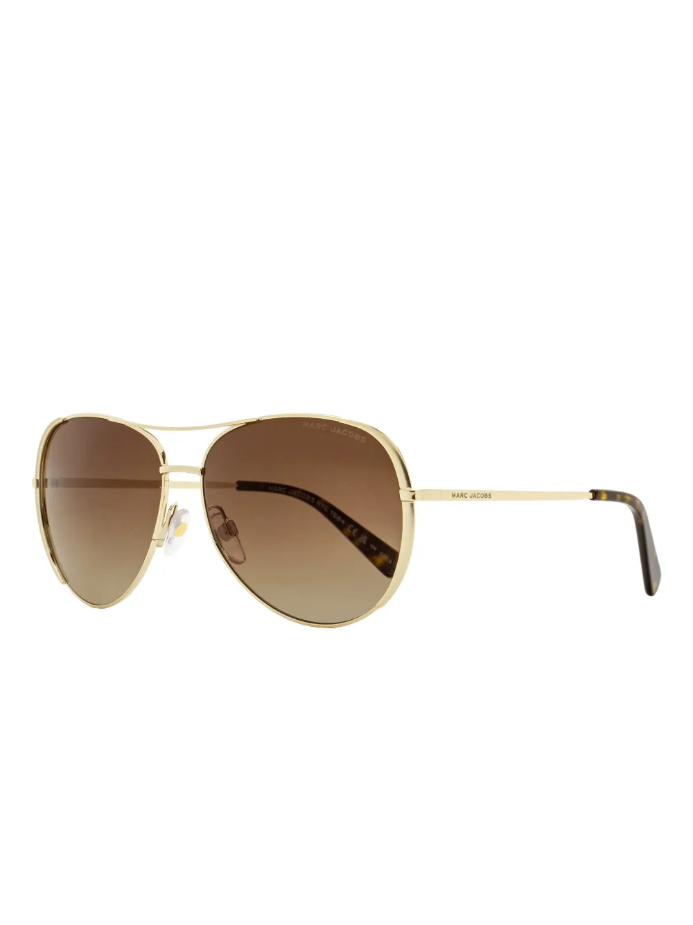 Marc Jacobs Arching Browline Sunglasses In Gold