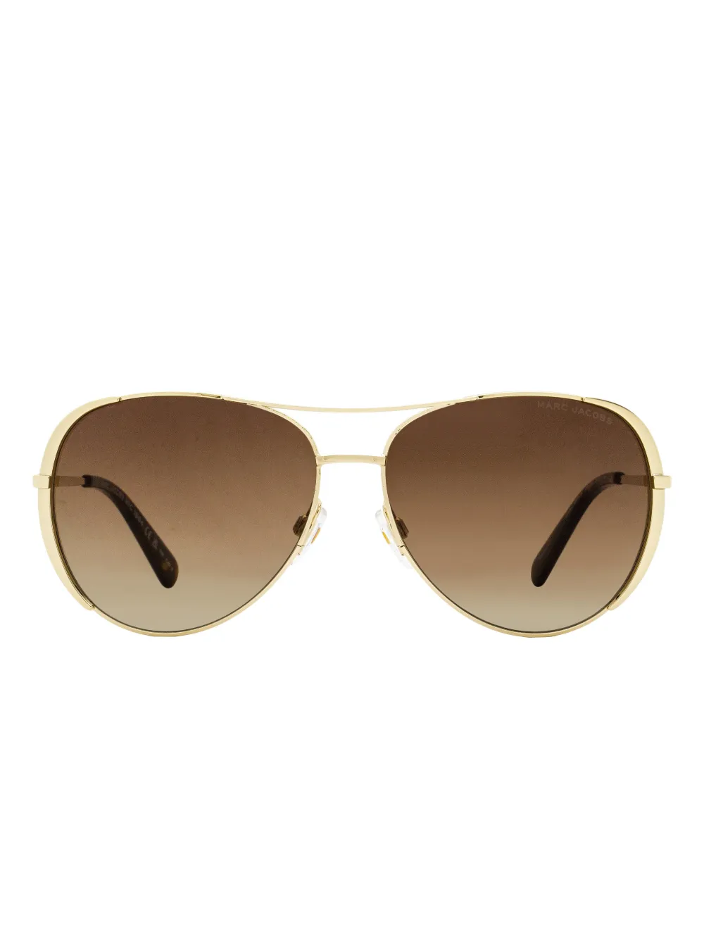 Marc Jacobs Arching Browline Sunglasses In Gold