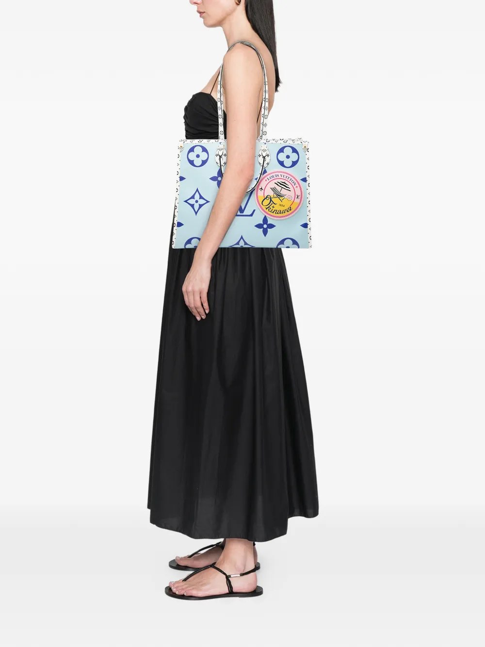 LOUIS VUITTON Pre-owned 2019 Monogram Giant Okinawa Onthego Gm Satchel In Blue