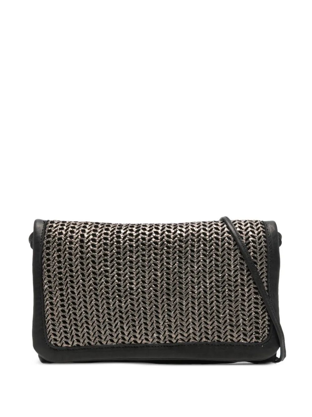 Sommet Soffietta Woven Ccross Body Bag In Black