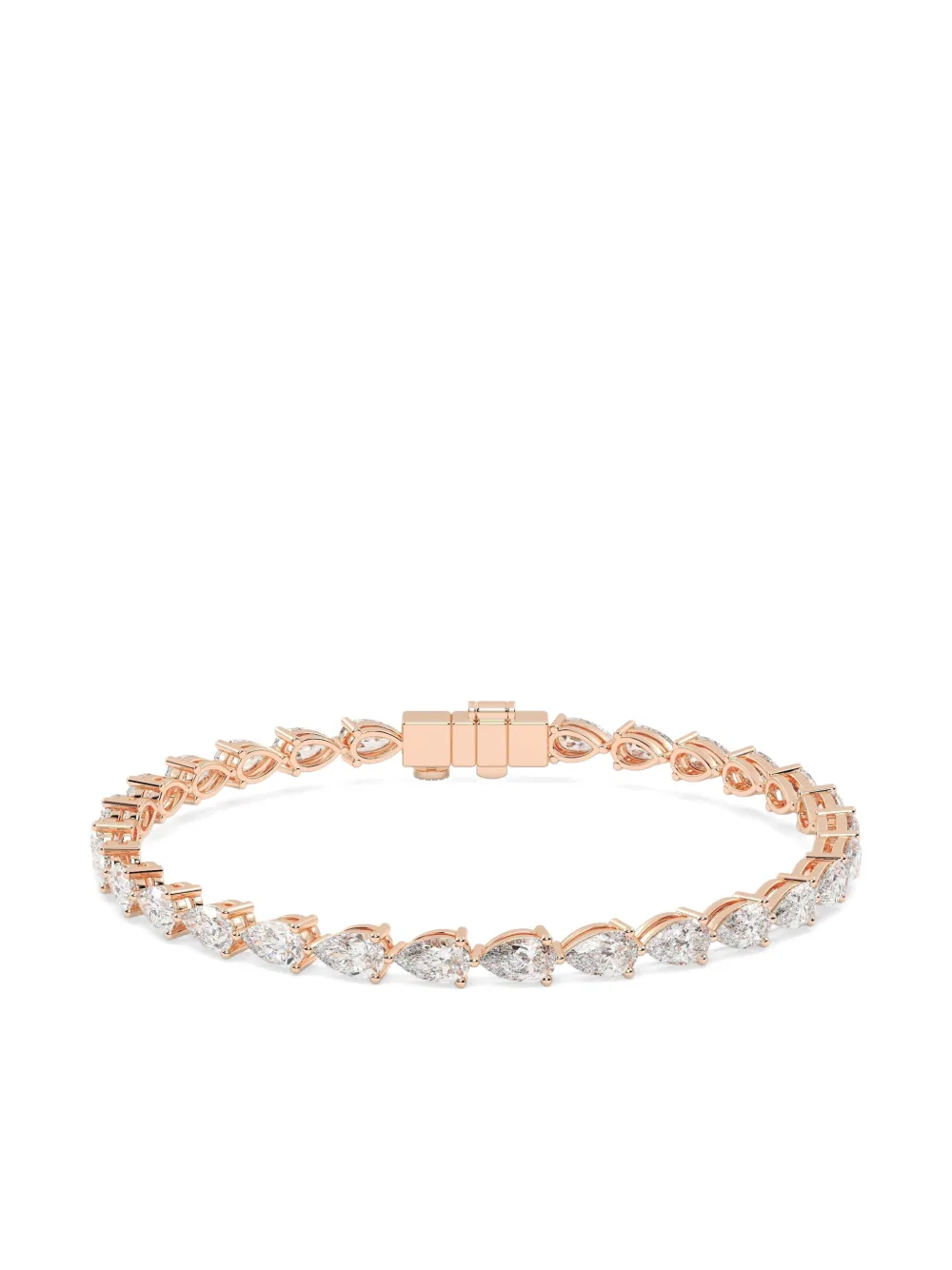 Tilla 14kt Rose Gold Tennis Bracelet In Gold