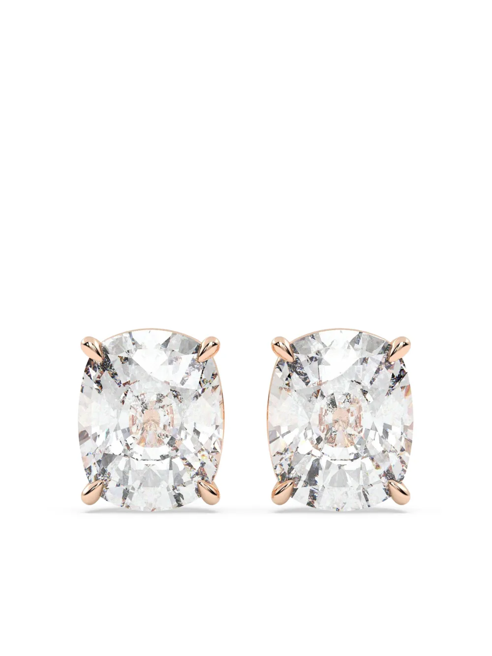 Tilla 14kt rose gold diamond cushion earrings - Bianco