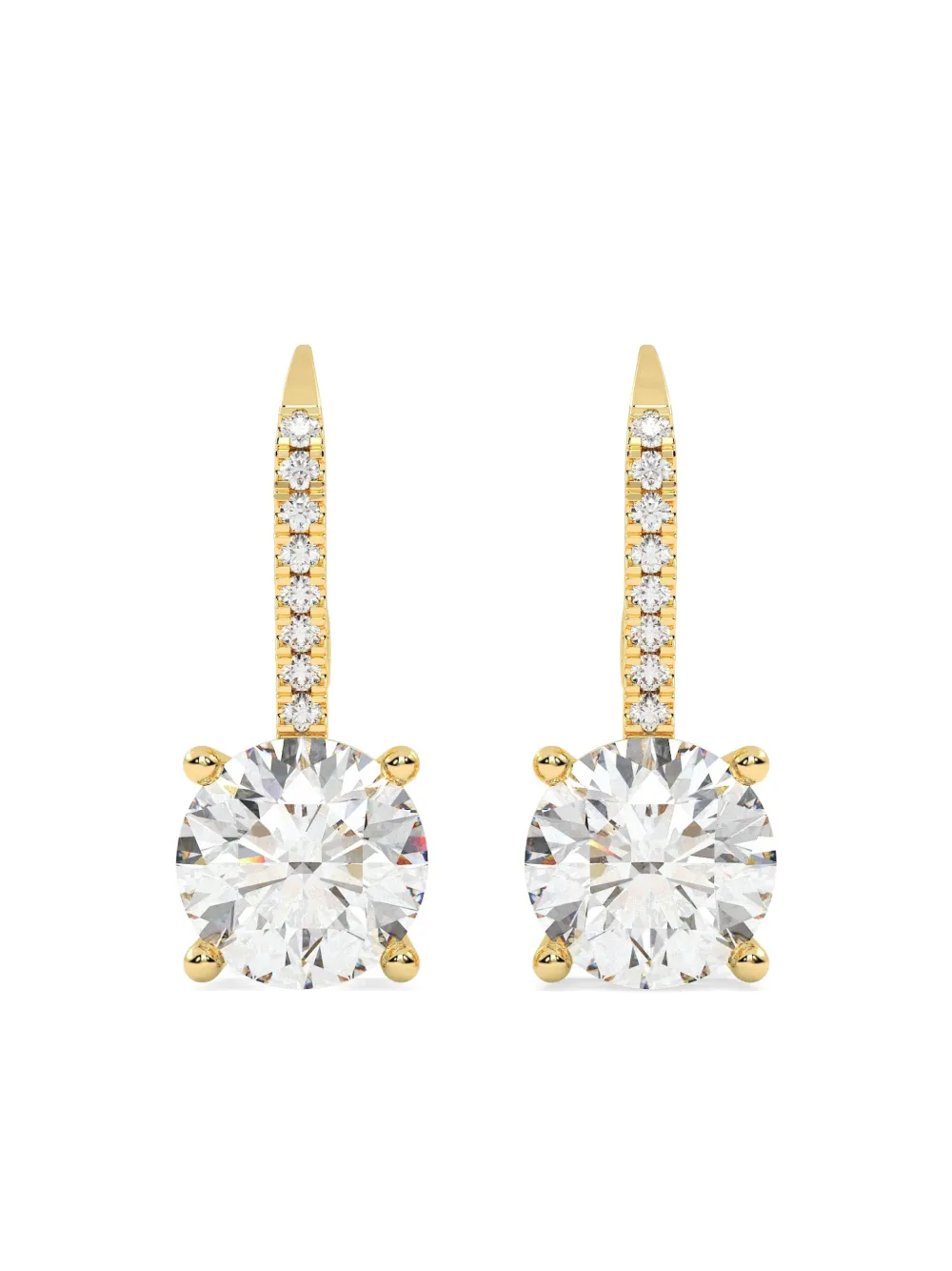Tilla 14k Yellow Gold Diamond Dangling Earrings In Gold