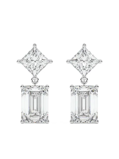 Tilla 14kt princess-cut dangling earrings